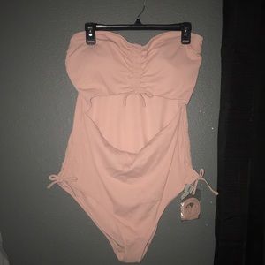 AERIE RIBBED CUT OUT ONE PIECE SWIMSUIT